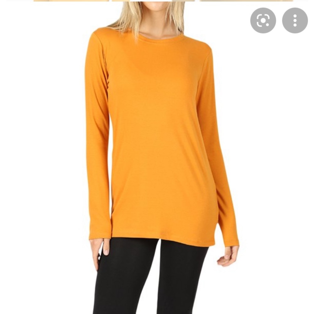 fitted mustard tee